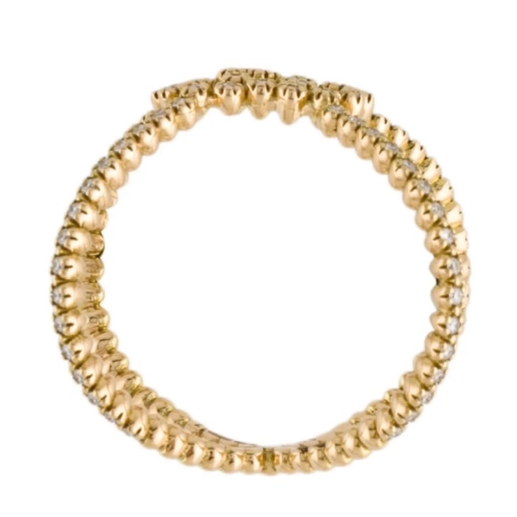 NIB Gucci 18K Diamond GG Running X Ring Size 6 - Picture 2 of 7